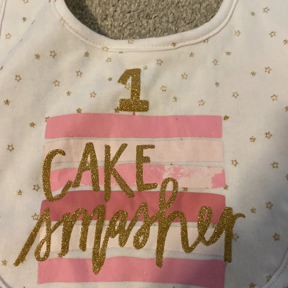Mud Pie First Birthday Cake Smasher Bib